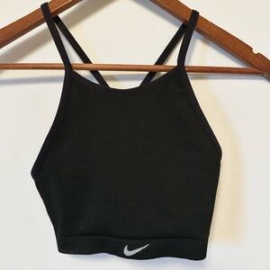 Nike Indy Seamless Ribbed Light-Support Non-Padded Black Sports Bra SIZE S